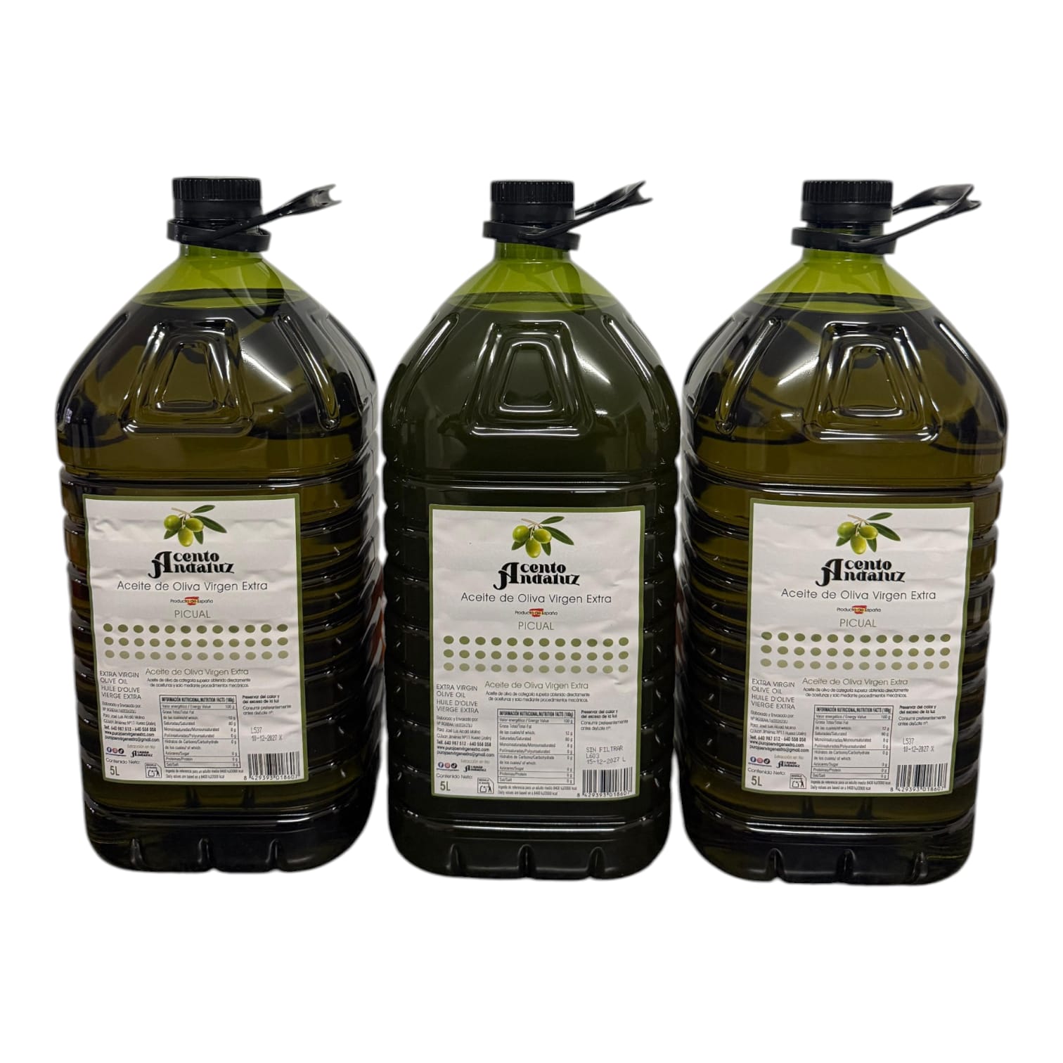 !NUEVA COSECHA! 2X5L FILTRADO - 1X5L SIN FILTRAR Picual Virgen Extra 25/26